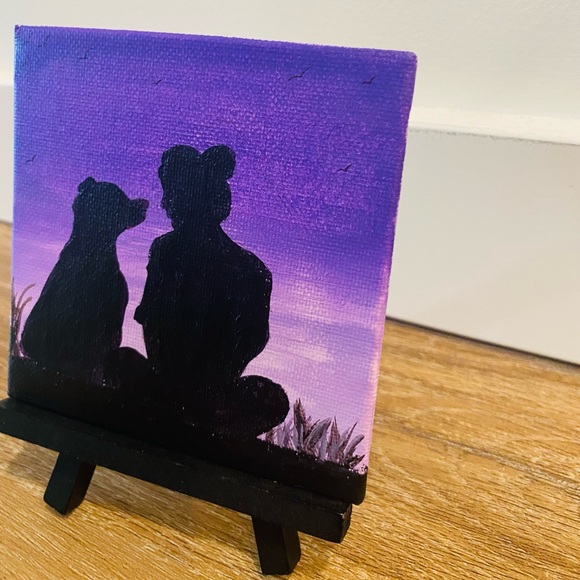 Silhouette pet painting/ gift ideas/ Christmas gifts - Picture 2 of 3
